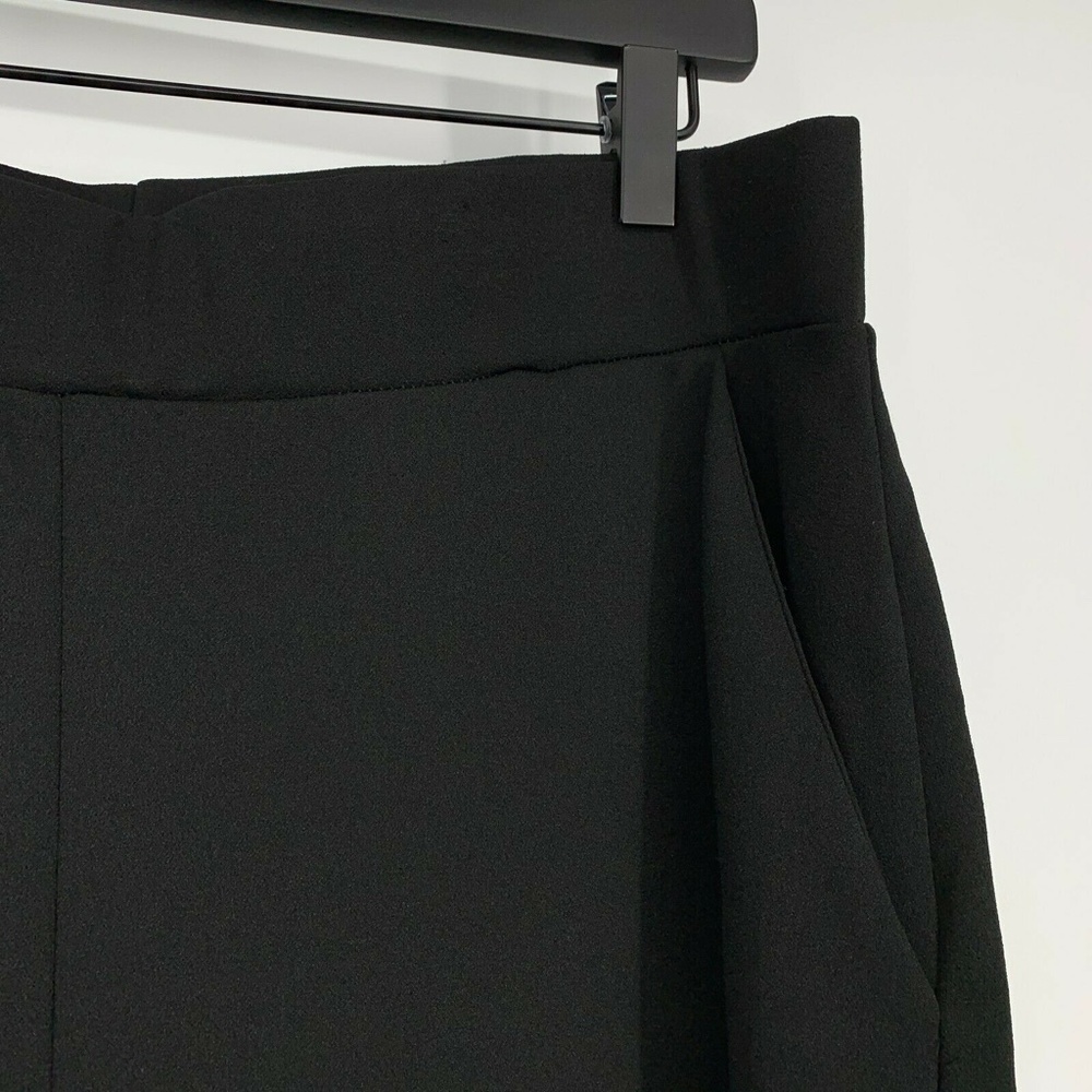 Ashley Stewart Pants Black Wide Leg Pull On Stretch - Picture 4 of 7